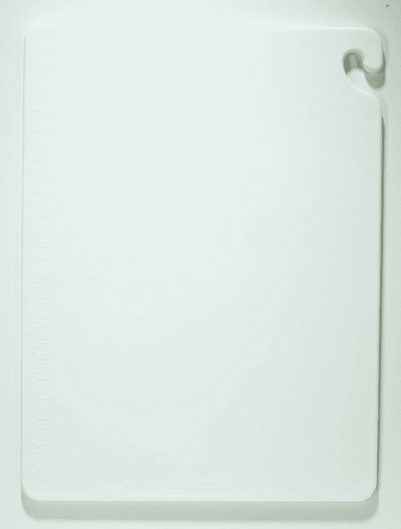 San Jamar CB182412WH Cut-N-Carry Cutting Board, 18" x 24", Co-Polymer, White, NSF