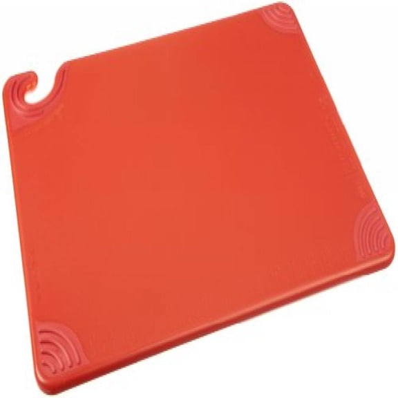 San Jamar CBG152012RD Saf-T-Grip 15 x 20 Red Cutting Board"