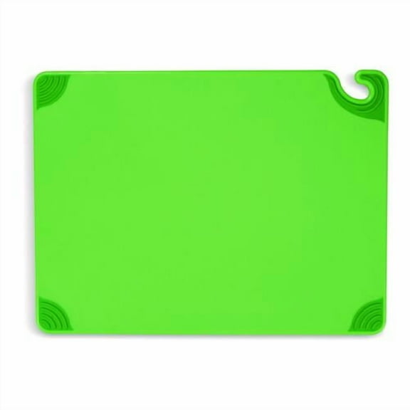 San Jamar Saf-T-Grip Cutting Board, 24 x 18 x 0.5, Green