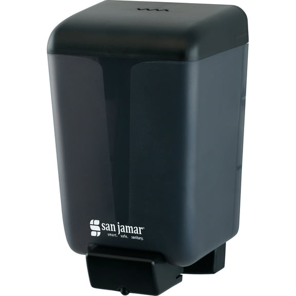 San Jamar Classic Manual Liquid Soap or Lotion Dispenser, 46 oz, Black Pearl