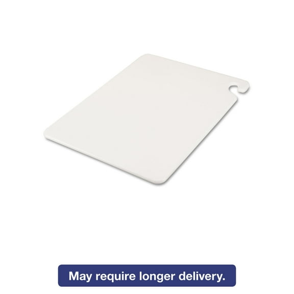 San Jamar CB152012WH Cut-N-Carry Color Cutting Boards, Plastic, 20w x 15d x 1/2h, White