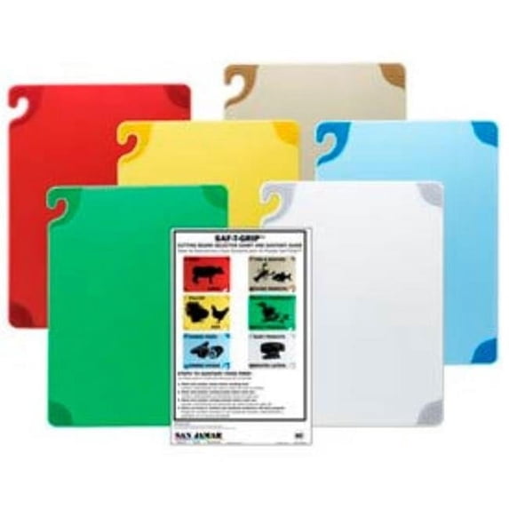 San Jamar Saf-T-Grip Cutting Board Combo Kit - CBG1520KC