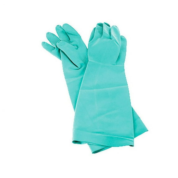 21 in. Long Nitrile Dishwashing Gloves - Large/Green (1-Pair)