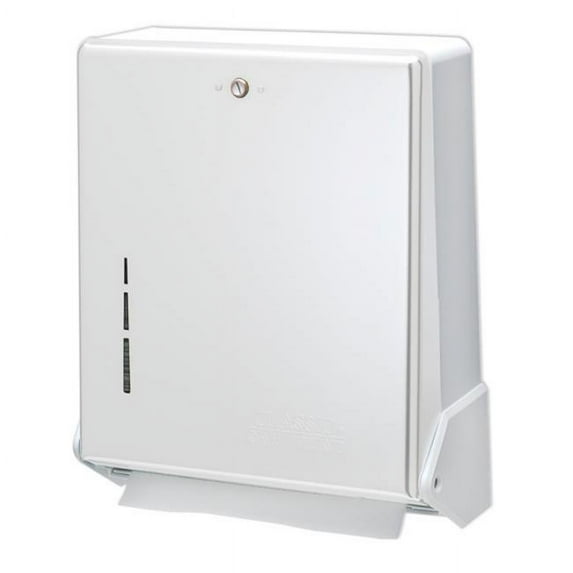San Jamar Dispenser 752-T1905WH True Fold C & Multifold Towel Dispenser, White