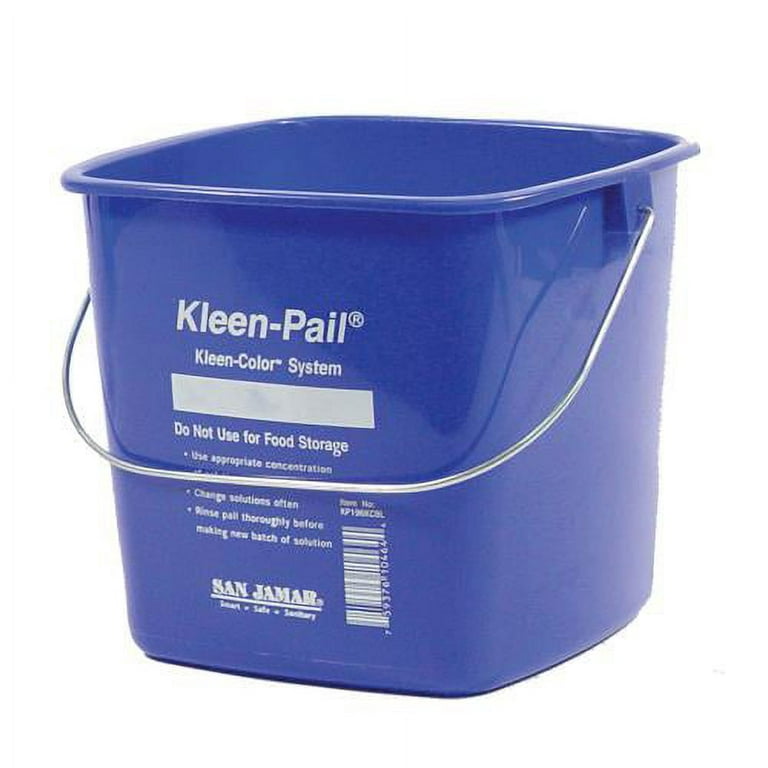 San Jamar KP196KCBL 6 Qt. Blue Cleaning Kleen-Pail Pro Buckets