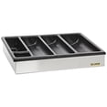 thumbnail image 1 of San Jamar L1100 18.5 x 12.75 x 3.12 in. 4 - Comp, Silverware Bin - Black Silver, 1 of 1