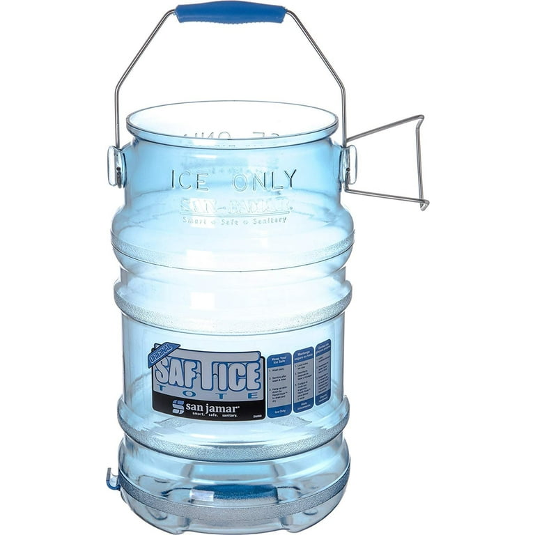 Saf-T-Ice Tote, 6 gal, Transparent Blue Saf-T-Ice Tote, 6 gal, Transparent Blue