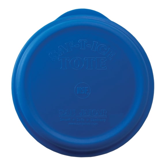 San Jamar Saf-T-Ice Tote Snap-Tight Lid Blue SI6500