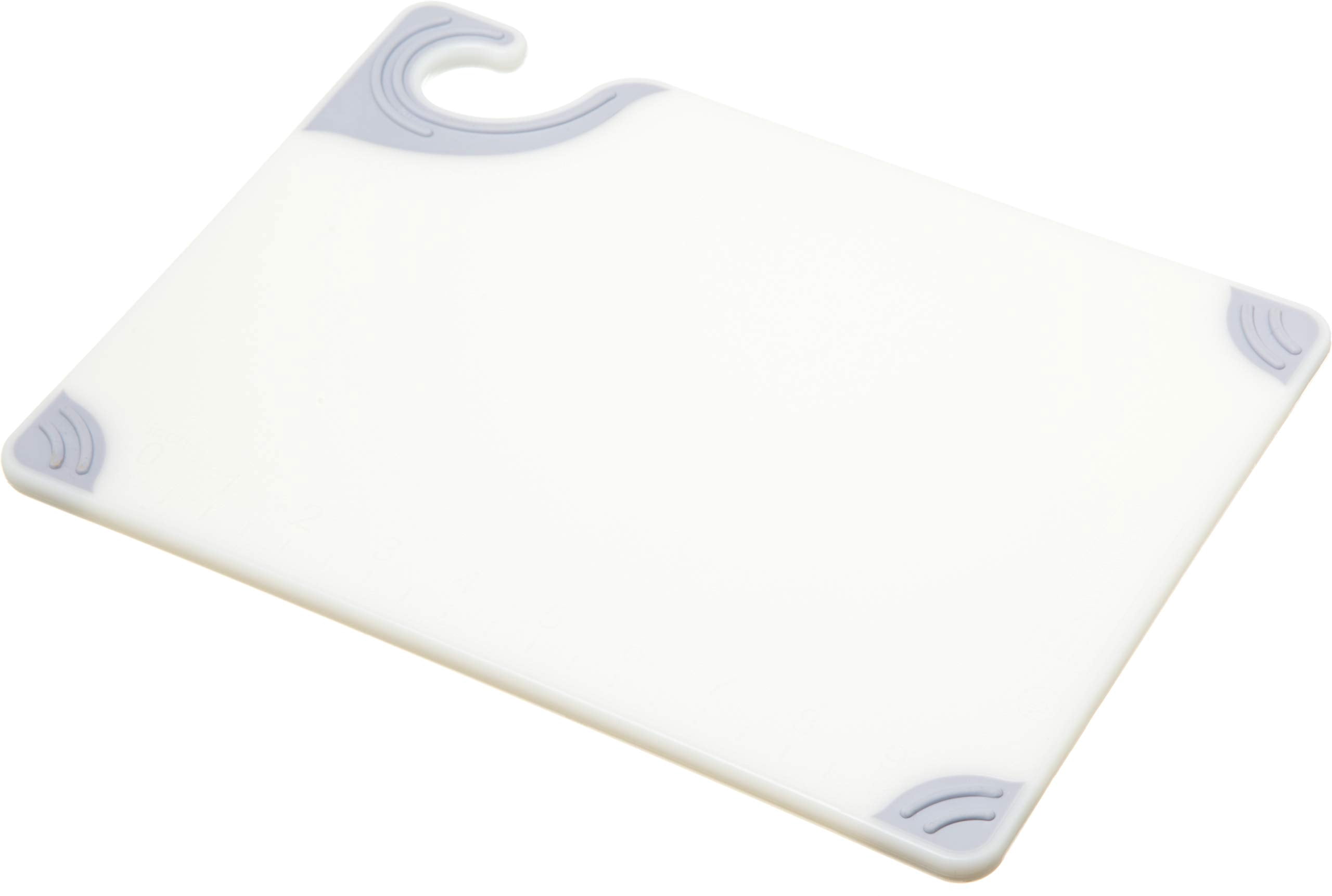 San Jamar Saf-T-Grip Cutting Board - 18x12 Inch, 0.5" Thick, Green HACCP Color, Anti-Slip & Dishwasher Safe