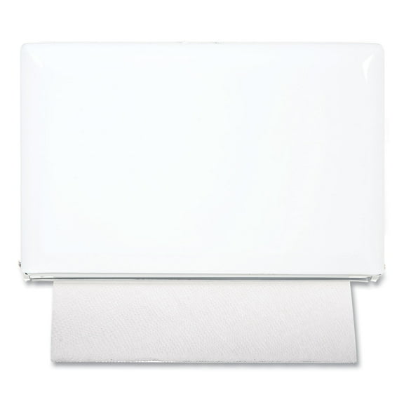 San Jamar Singlefold Paper Towel Dispenser, 10.75 x 6 x 7.5, White -SJMT1800WH