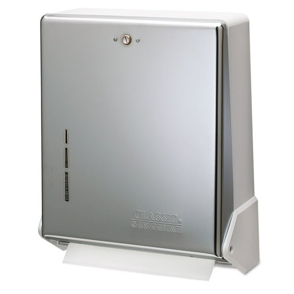 11.63 in. x 5 in. x 14.5 in. True Fold C-Fold/Multifold Paper Towel Dispenser - Chrome