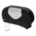 thumbnail image 1 of San Jamar Twin 9" Jumbo Bath Tissue Dispenser, Summit, 20.07 x 5.88 x 11.9, Black/Faux Stainless Steel, 1 of 3
