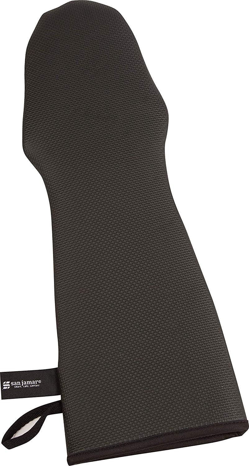 San Jamar UPM17BK Textured Neoprene Ultigrips Oven Mitt with WebGuard, 17" Length, Black