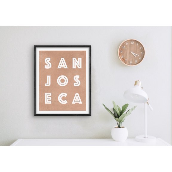 San Jose California Art San Jose Art Print California Gift Idea City Of San Jose Ca Sign Poster