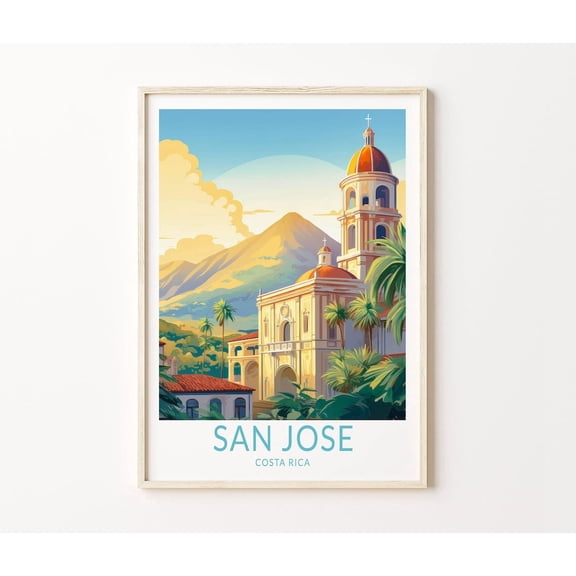 San Jose Costa Rica Scenic City Travel Wall Art Home Decor