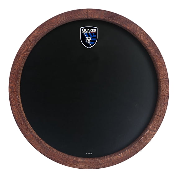 San Jose Earthquakes 20.25'' Round Chalkboard Faux Barrel Top Sign