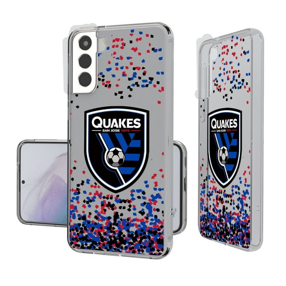 San Jose Earthquakes Galaxy Confetti Clear Case