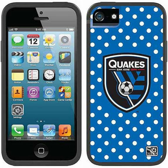 San Jose Earthquakes Polka Dots Design on Apple iPhone 5SE/5s/5 Switchback Case by Coveroo