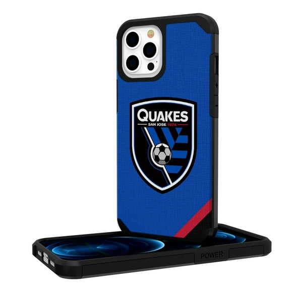 San Jose Earthquakes iPhone Diagonal Stripe Design Rugged Case