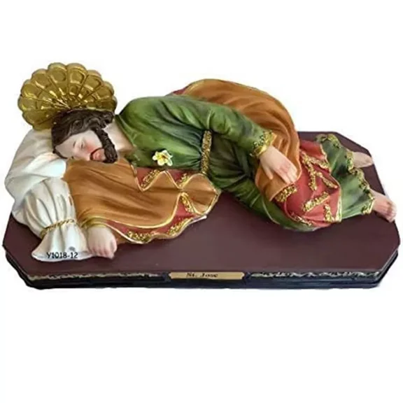San Jose Obrero Dormido 12" Religious Figurine Sleeping Joseph Statue