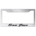 thumbnail image 1 of San Jose Script Chrome Plastic License Plate Frame EBS, 1 of 1