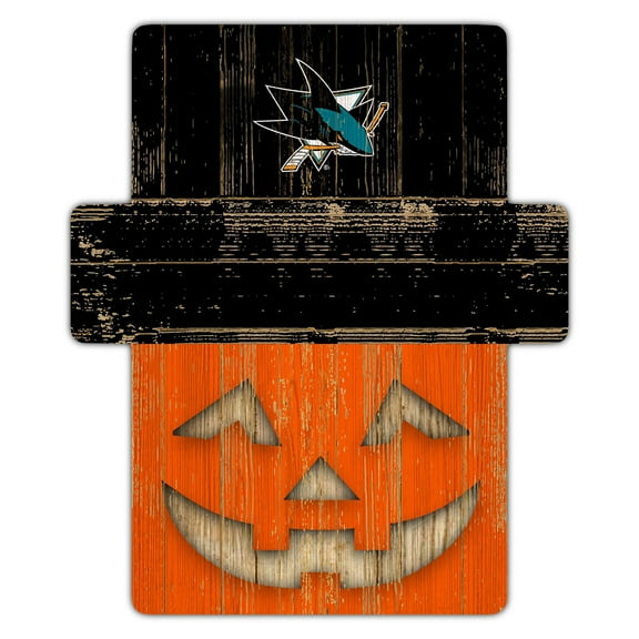 San Jose Sharks 12" x 12" Jack-O-Lantern Display