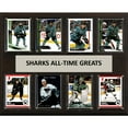 thumbnail image 1 of San Jose Sharks 12" x 15" Trading Card Plaque, 1 of 1
