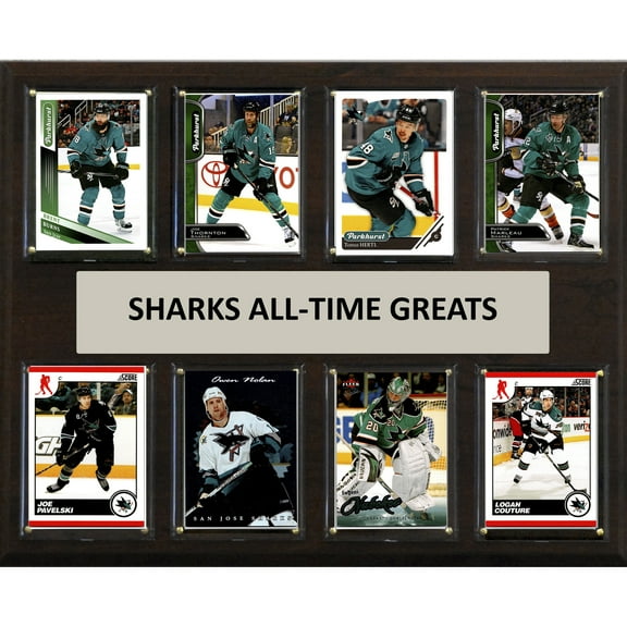 San Jose Sharks 12" x 15" Trading Card Plaque