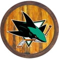 thumbnail image 1 of San Jose Sharks 21'' x 21'' Color Logo Faux Barrel Top Sign, 1 of 5