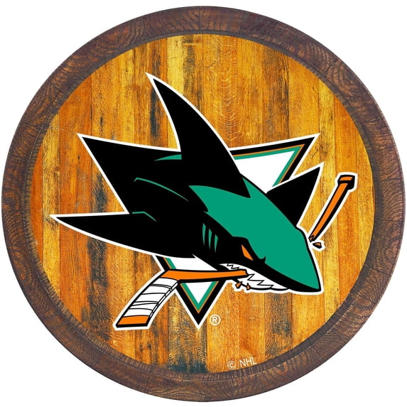 San Jose Sharks 21'' x 21'' Color Logo Faux Barrel Top Sign