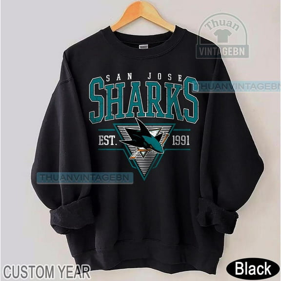 San Jose Sharks Crewneck, Vintage San Jose hockey youth sweatshirt, San Jose Hockey Tee, Sharks Hockey sweater