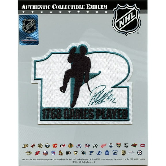San Jose Sharks Patrick Marleau 1768 Games Played NHL Jersey Patch