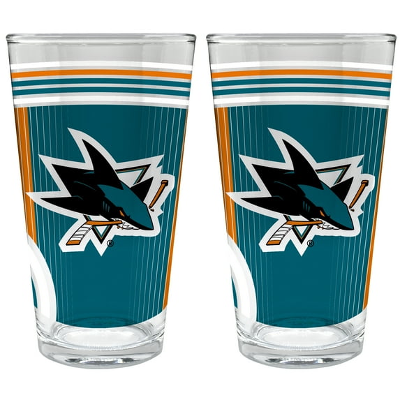 San Jose Sharks Two-Piece 16oz. Pint Glass Set