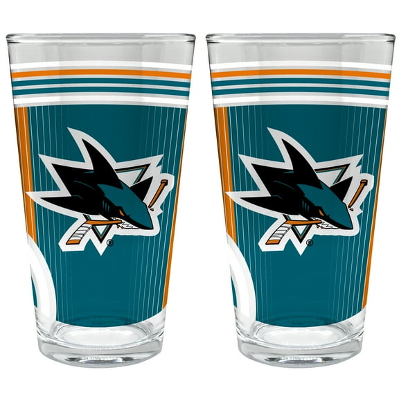 San Jose Sharks Two-Piece 16oz. Pint Glass Set