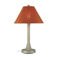 thumbnail image 1 of San Juan 34" Table Lamp 38111 with 2" white body and canvas Aruba shade fabric-Color:Chili/Bisque, 1 of 2