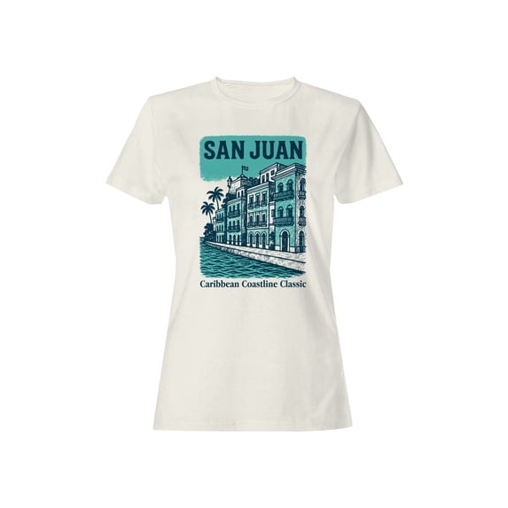 San Juan Caribbean Coastline Art Women's T-shirt