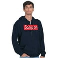 thumbnail image 1 of San Juan Puerto Rico Boricua Pride Unisex Fleece Graphic Zip Up Hoodie Brisco Brands 4X, 1 of 5