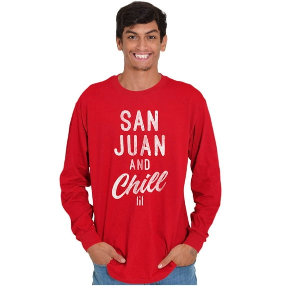 San Juan Puerto Rico Chill Vintage Long Sleeve TShirt Men Women Brisco Brands M