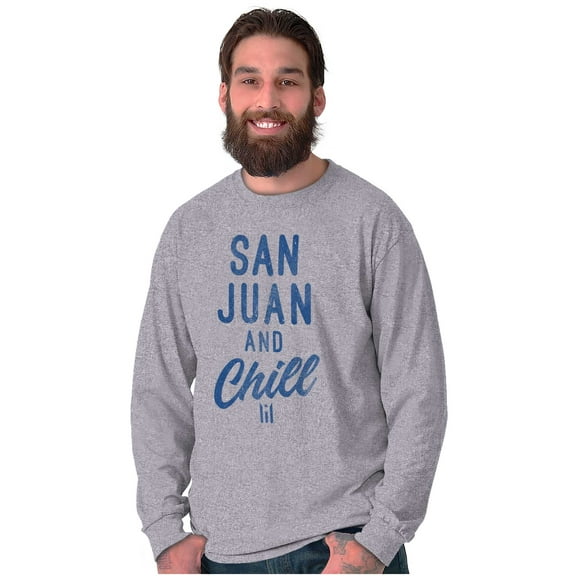 San Juan Puerto Rico Chill Vintage Plus Size Long Sleeve Graphic Tee Shirt Brisco Brands 3X