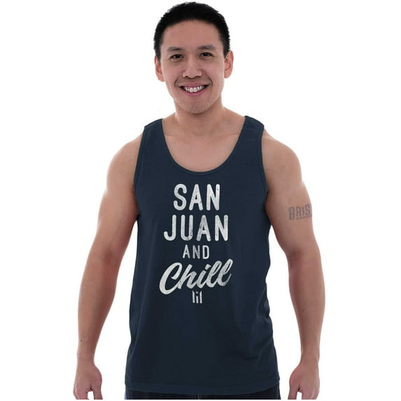 San Juan Puerto Rico Chill Vintage Tank Top T Shirts Men Women Brisco Brands M