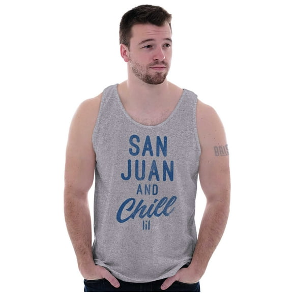 San Juan Puerto Rico Chill Vintage Tank Top T Shirts Men Women Brisco Brands S