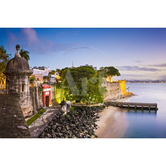 San Juan, Puerto Rico Coast at Paseo De La Princesa, Unframed Photographic Print Wall Art by SeanPavonePhoto Sold by Art.Com