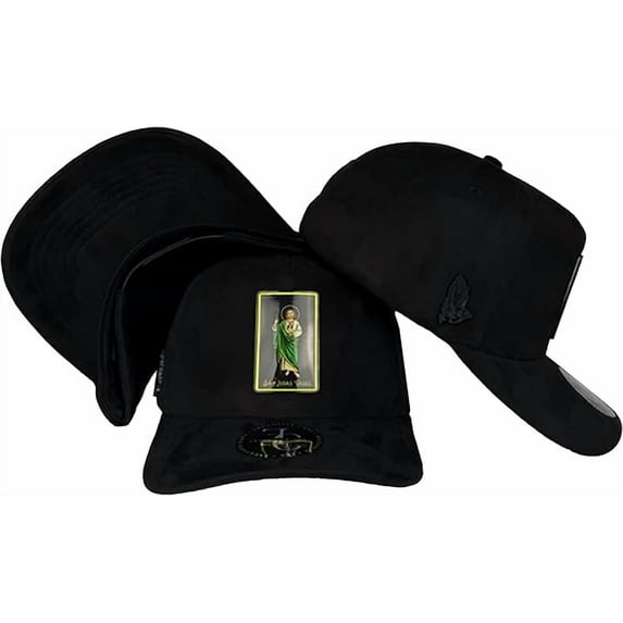 San Judas Tadeo Color Plate Snapback Hat, Flat Brim Adjustable Baseball Cap, Trendy Streetwear For Men Women