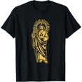 thumbnail image 1 of San Judas Tadeo St. Jude Thaddeus T-ShirtMen and women, White Black T-shirt, size: Extra large S-4XL, 1 of 4