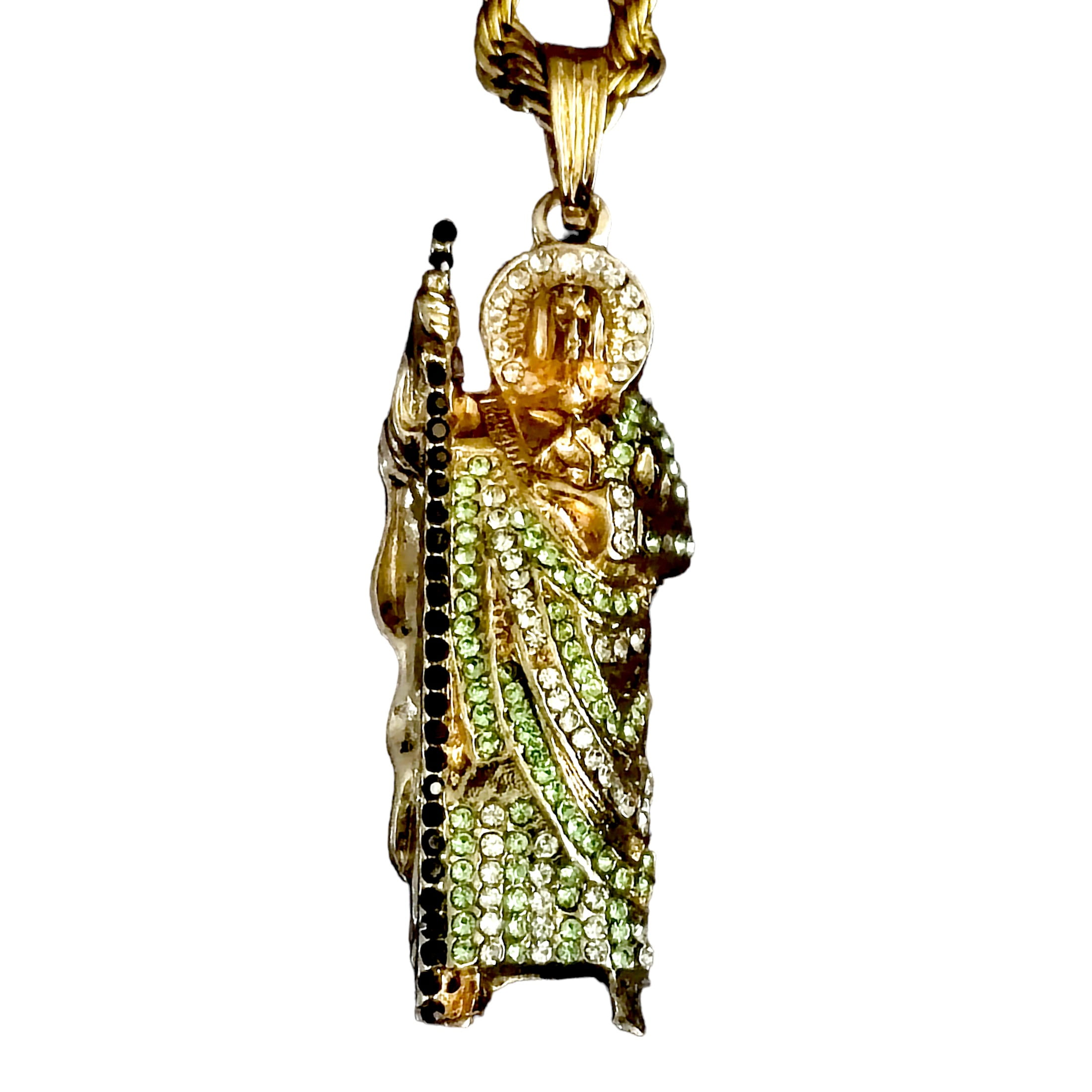MARIA ALMUDENA JEWELRY San Judas Tadeo necklace, gold chain, gold necklace, mens necklace, women necklace, San Judas Tadeo pendant, Maria Almudena
