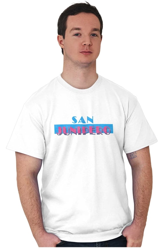 San Junipero 80s Style Novelty Men's Graphic T Shirt Tees Brisco Brands M