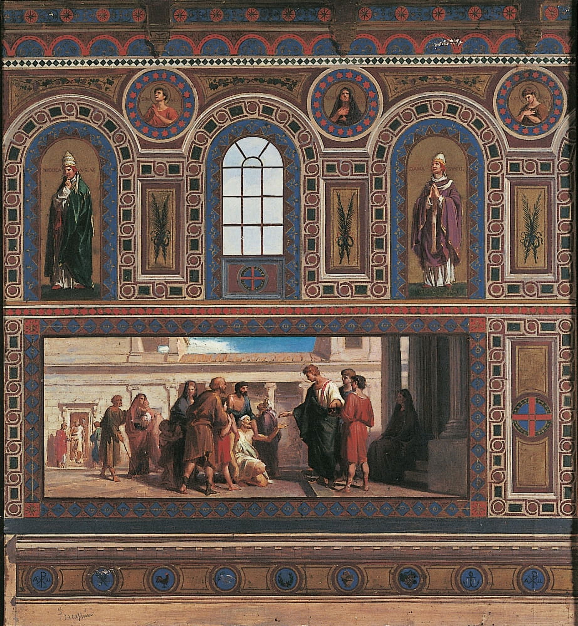 San Lorenzo Pantry Goods To The Poor Of The Church Canvas Art - (18 x 24)
