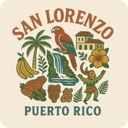 San Lorenzo Puerto Rico Keepsakes Souvenir Vinyl Sticker   Destination Travel Keepsake Collectible 3-Inches Wide
