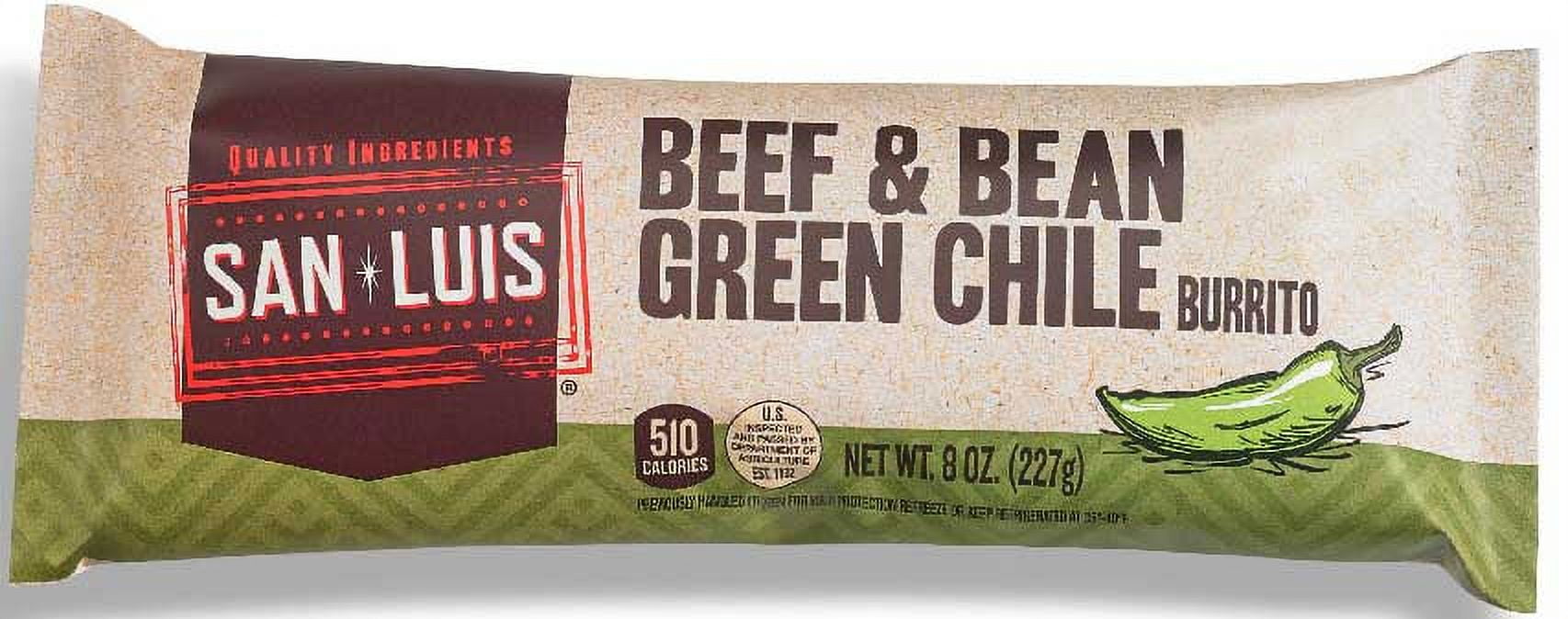 San Luis Beef and Bean Green Chile Burrito, 8 Ounce 10 per case