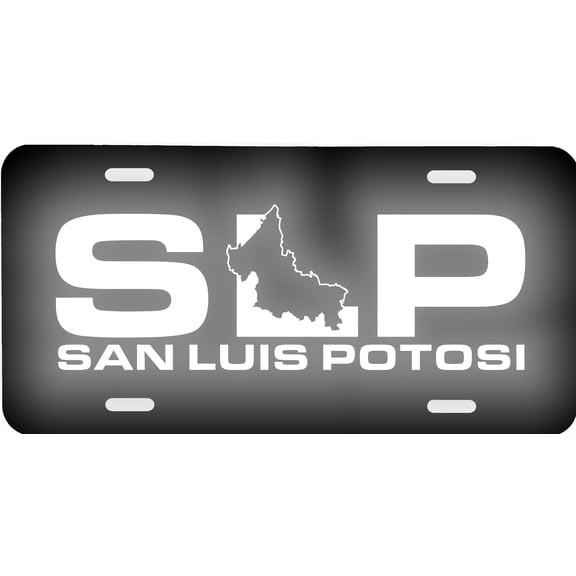 San Luis Potosi Mexico Aluminum Vanity License Plate, 6'' x 12'' Reflective Lettering & Graphics, Tourist Souvenir Gift Sign